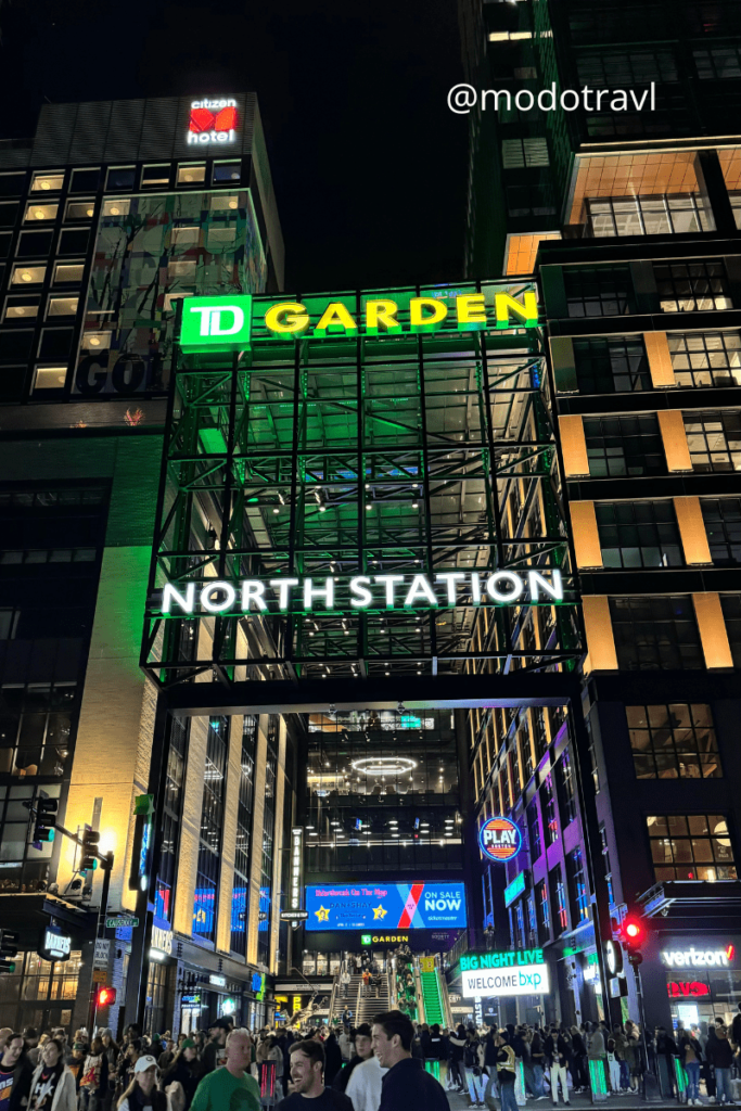 TD Garden station, la parada de la T (el transporte público de Boston)